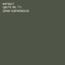 #4F5647 - Gray Asparagus Color Image